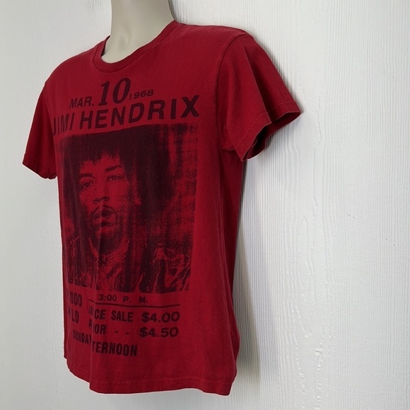 Stone Free - Jimi Hendrix Voo Doo Child Graphic Red Short Sleeve T Shirt Medium - Picture 5 of 8